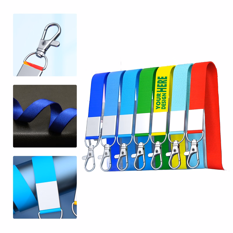 MOQ 50 Lanyard with Metal Hook for ID Badge or Card Holder