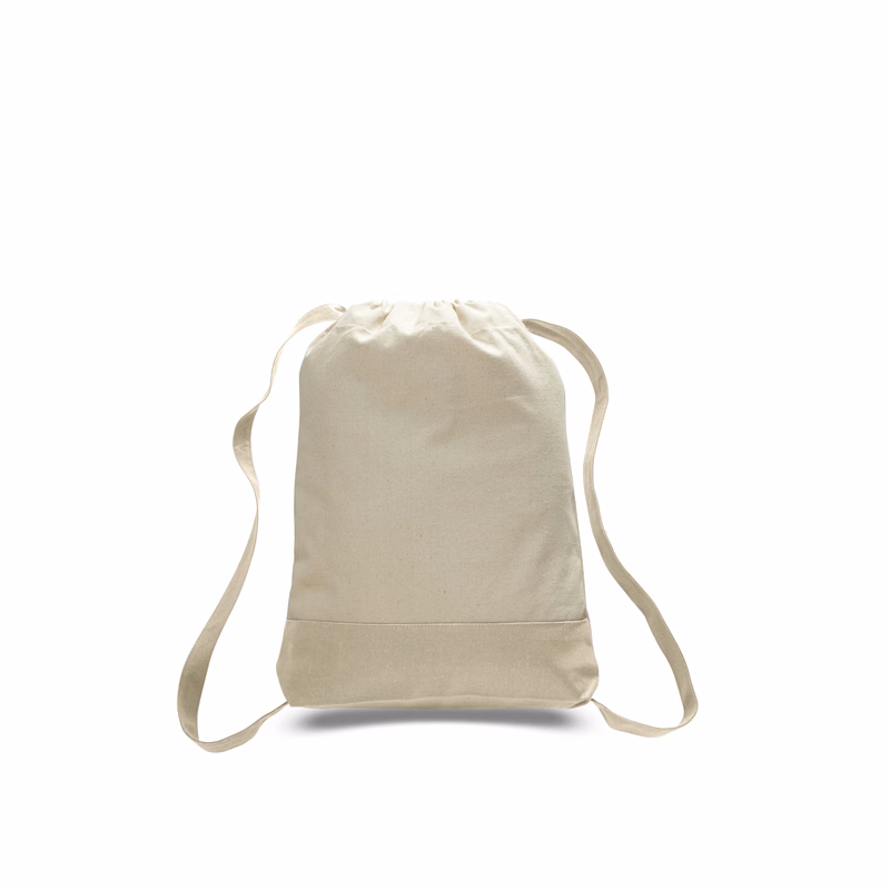 Heavy 12 oz. Cotton Canvas Sport Backpack - Natural