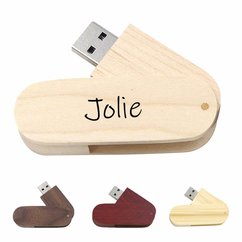Bamboo Rotated Usb Flash Drives 16Gb