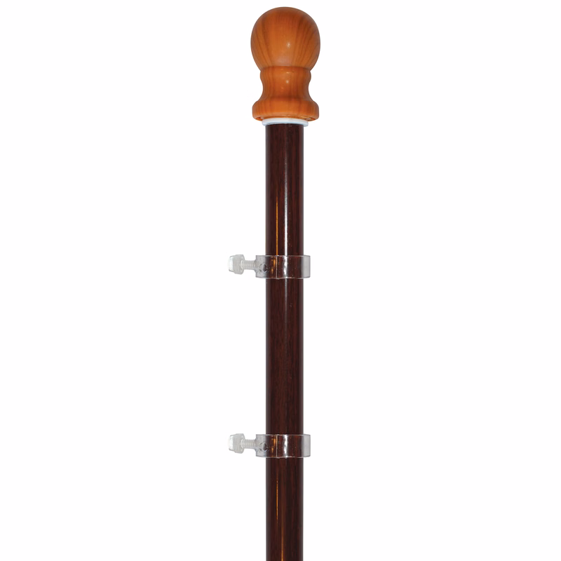 5' Wood Finish Aluminum Pole