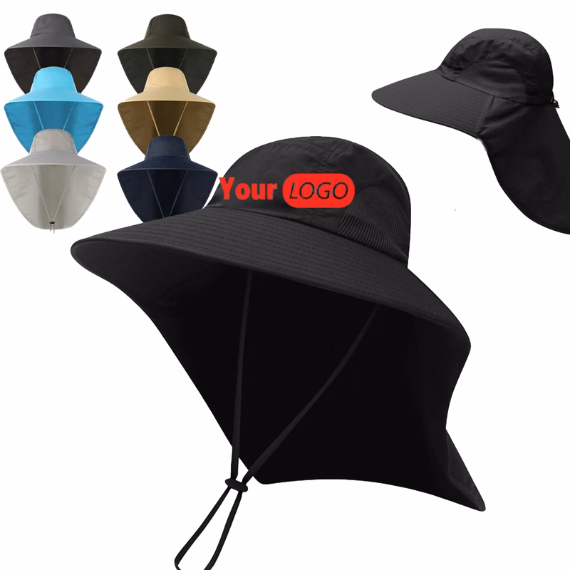 Quick Dry Wide Brim Fishing Sun Shawl Outdoors Cap