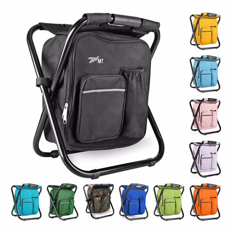 Portable Light Stool Backpack Folding Fishing Cooler