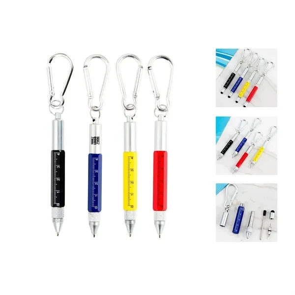 6-in-1 Multitool Pen: Ruler, Screwdriver & Keyring Tool 1