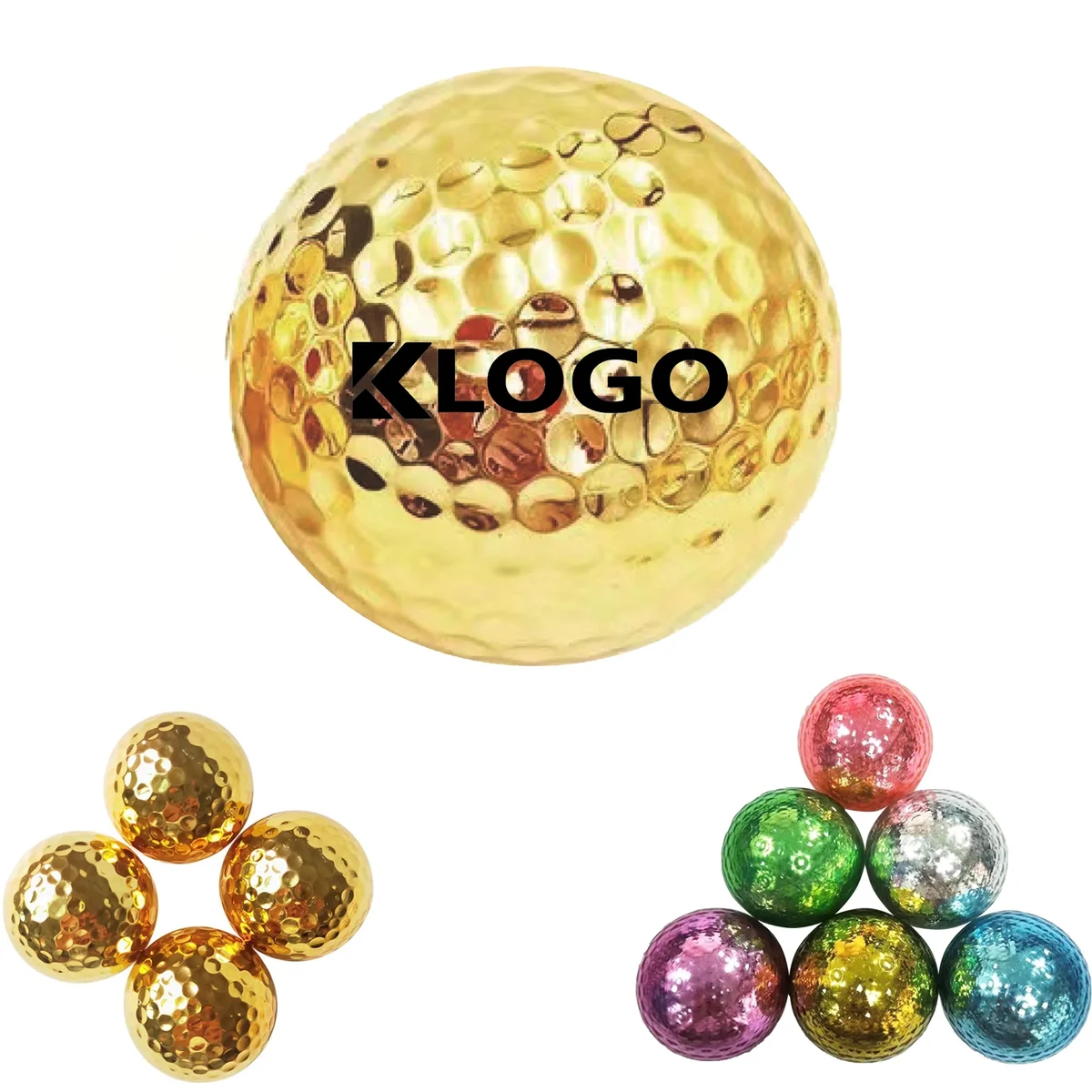 Gild Metal Golf Ball Gold/Silver 1