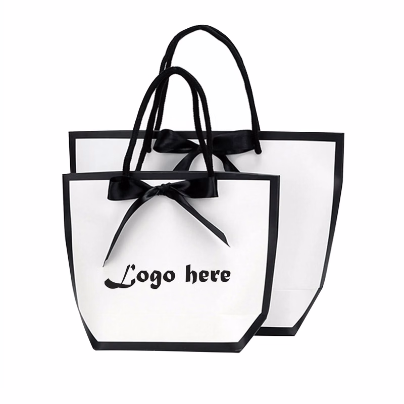 Clothing Store Gift Wrap Tote Bag With Bow