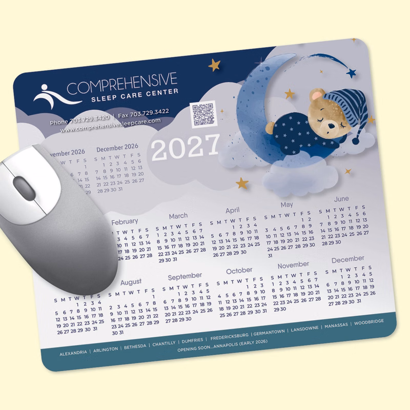 Vynex DuraTec 8"x9.5"x1/16" Hard Surface Calendar MousePad
