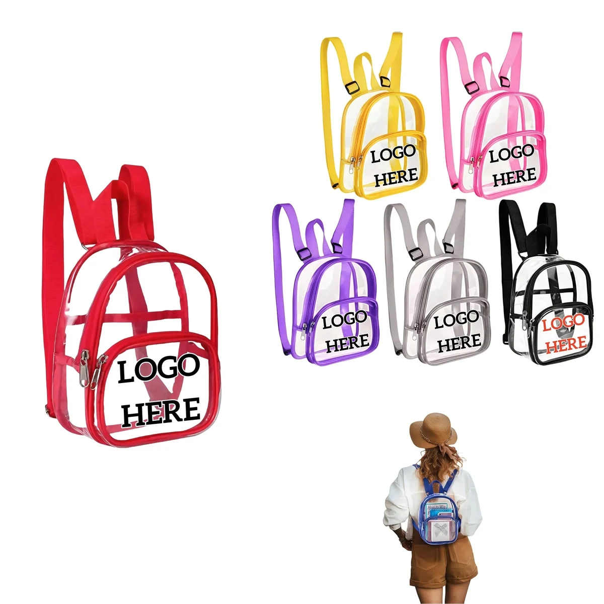 Clear Waterproof Mini PVC Backpack 1