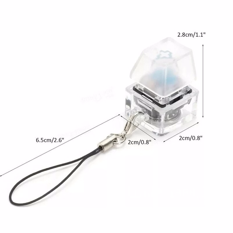 KeyboardKey Fidget Toy / Switch Keychain LED Light Toys Stress Relief