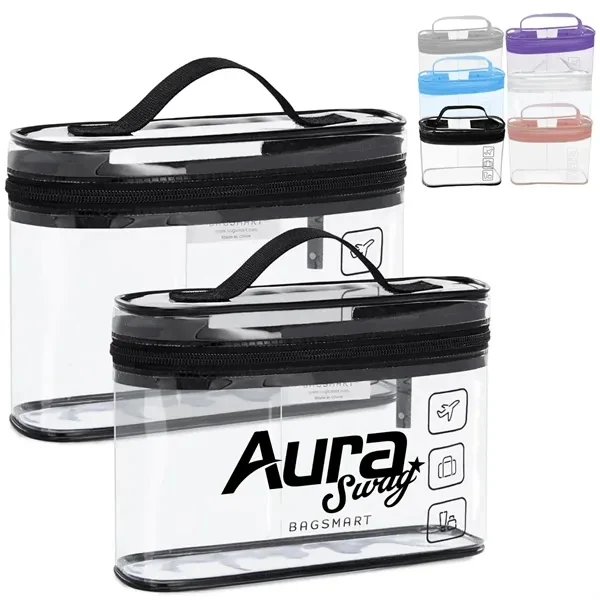 Custom 3L Transparent PVC Travel Organizer Bag — TSA-Compliant Toiletry Pouch 1