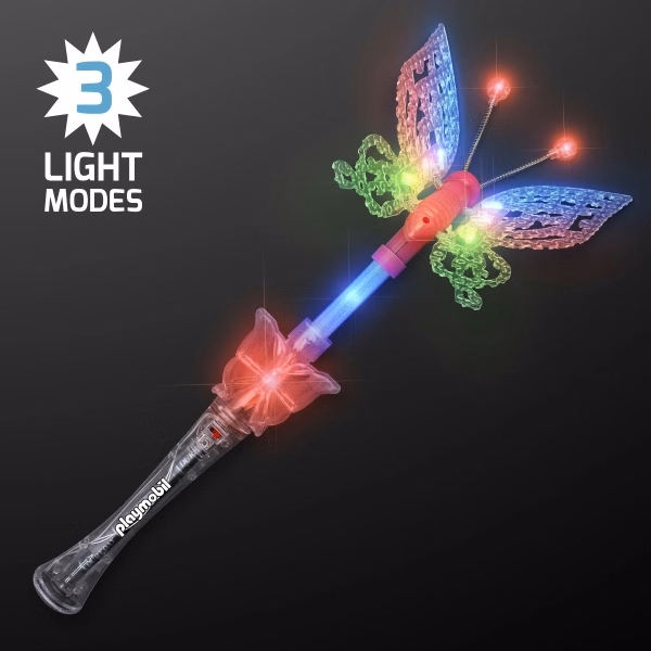 Large Musical Blinking Butterfly Wand