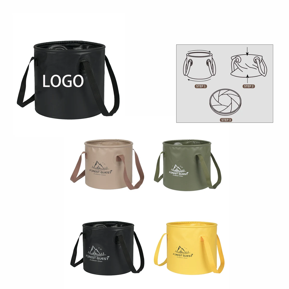 Folding Bucket MOQ 1pcs 1