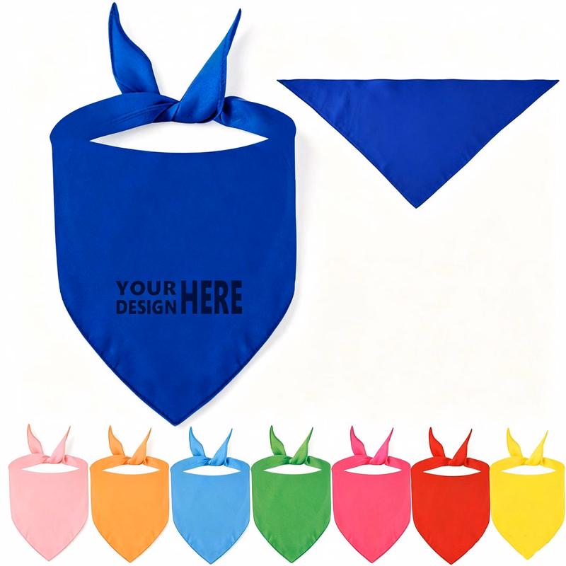 Solid Color Triangle Pet Neck Scarf Suitable for Custom Logo