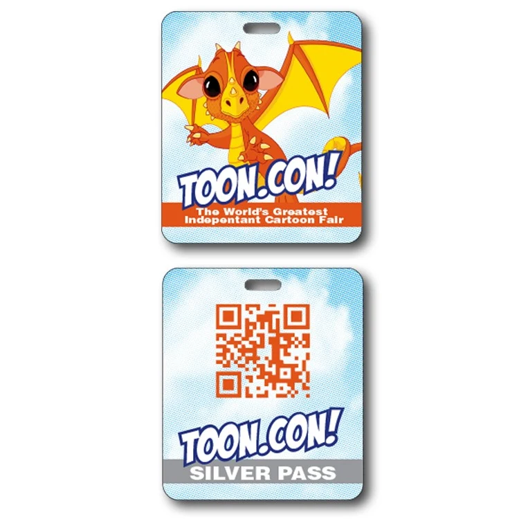 UV-Coated (1S) Plastic I.D./Event Badge with Punch - 3.125x3.625 - 10 pt. 1