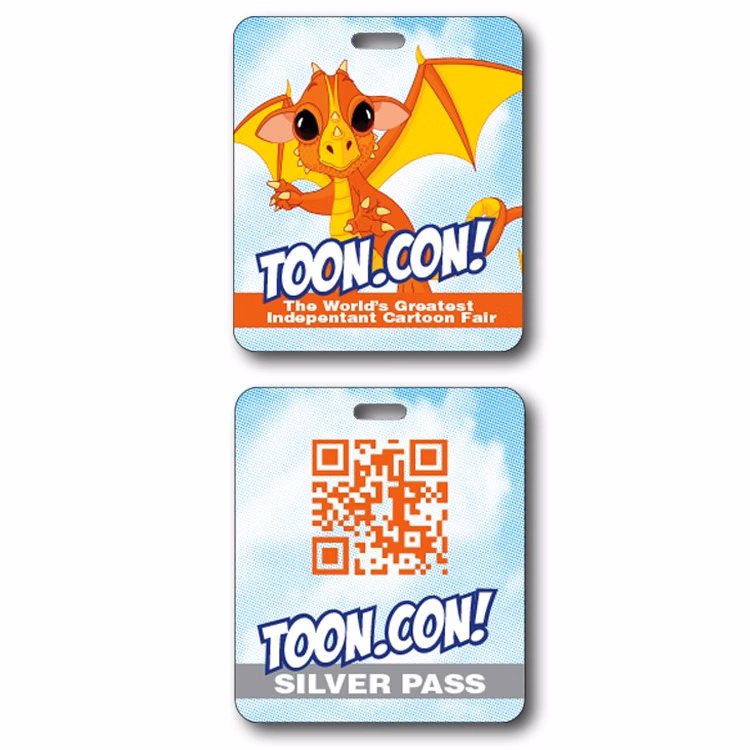 UV-Coated (1S) Plastic I.D./Event Badge with Punch - 3.125x3.625 - 10 pt.