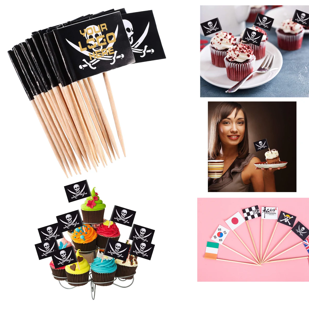 Pirate Cocktail Toothpicks Flags 1