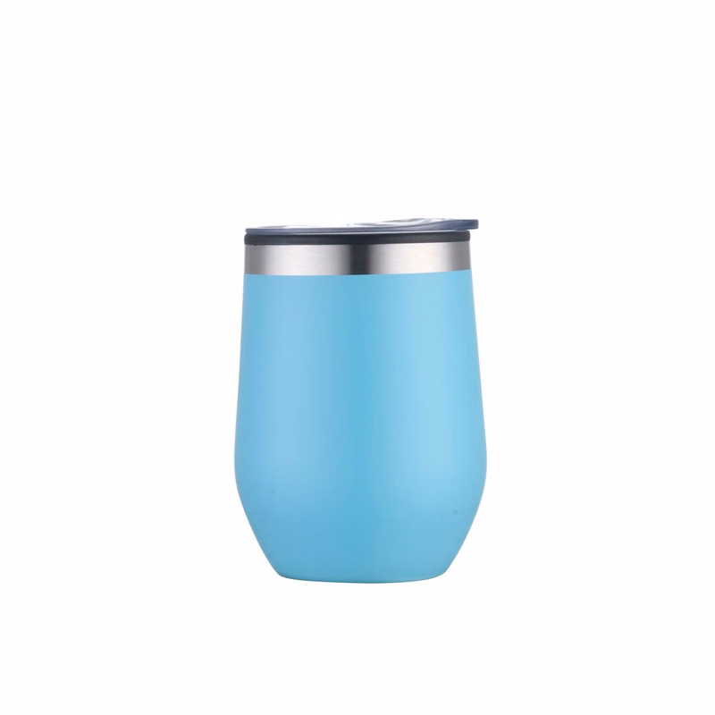 Endura 12 oz Light Blue Double Wall Wine Cup