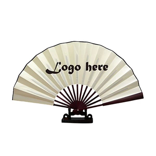 MOQ50 Two-Sided Full Color Large Cloth Folding Fan 1