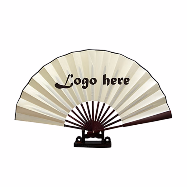 MOQ50 Two-Sided Full Color Large Cloth Folding Fan