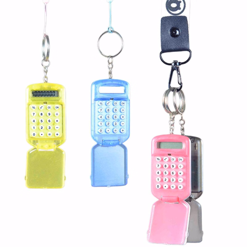 Mini Calculator Keychain Accessory