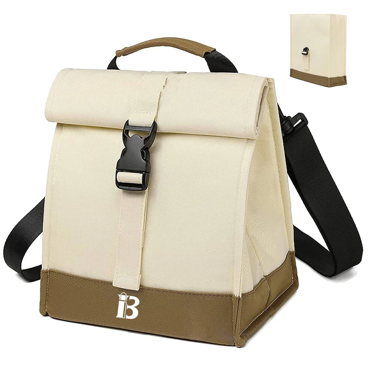 Nylon Insulated Lunch Bag Roll Top 1