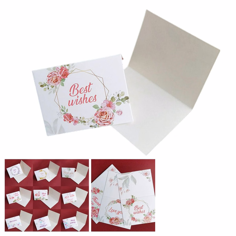 Folded Holiday Card with Smooth Writing Surface