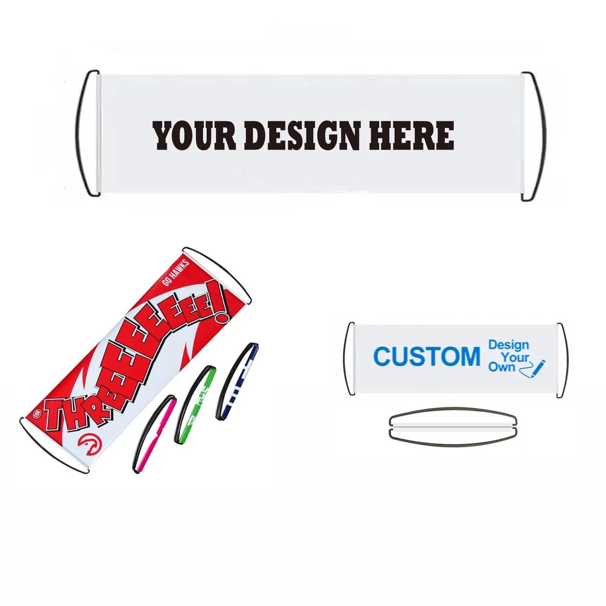 Custom Retractable Handheld Banner MOQ 10pcs 1