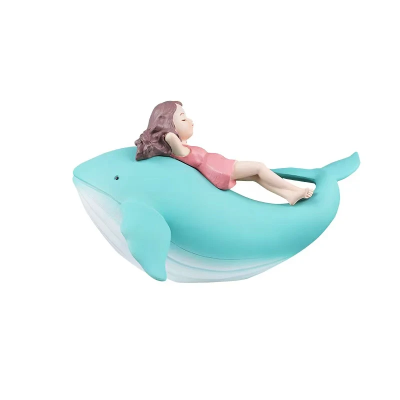 Girl And Whale Listening To The Sea 1