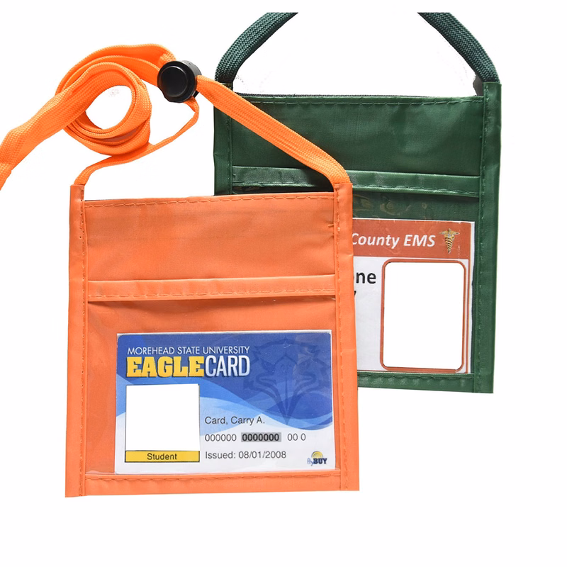 NYLON SMALL FRONT WINDOW NECK WALLET