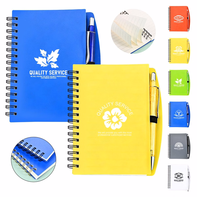 Wave Spiral Notebook W Pen