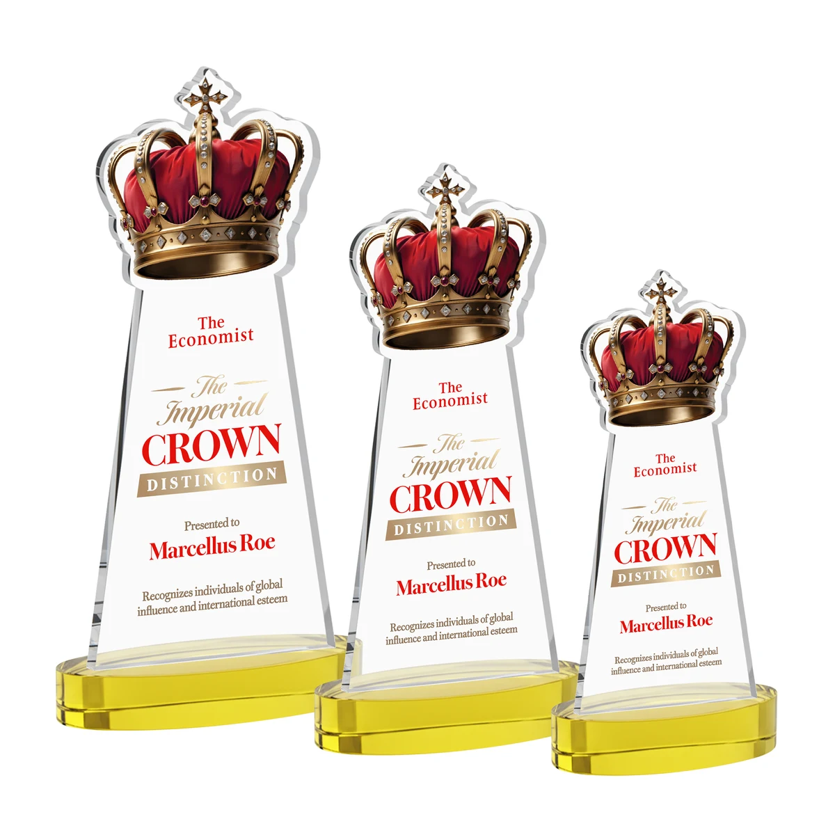 Crown VividPrint™ Award on Alberton Base - Gold 1