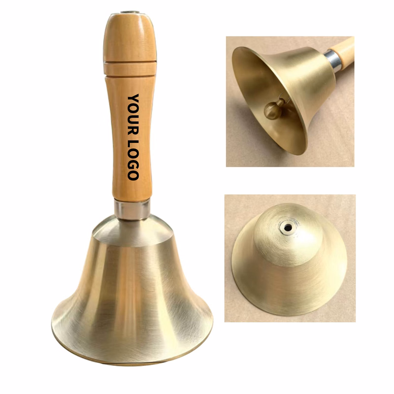 Solid Brass Service Ring With Wood Handle 6 X 3.1"