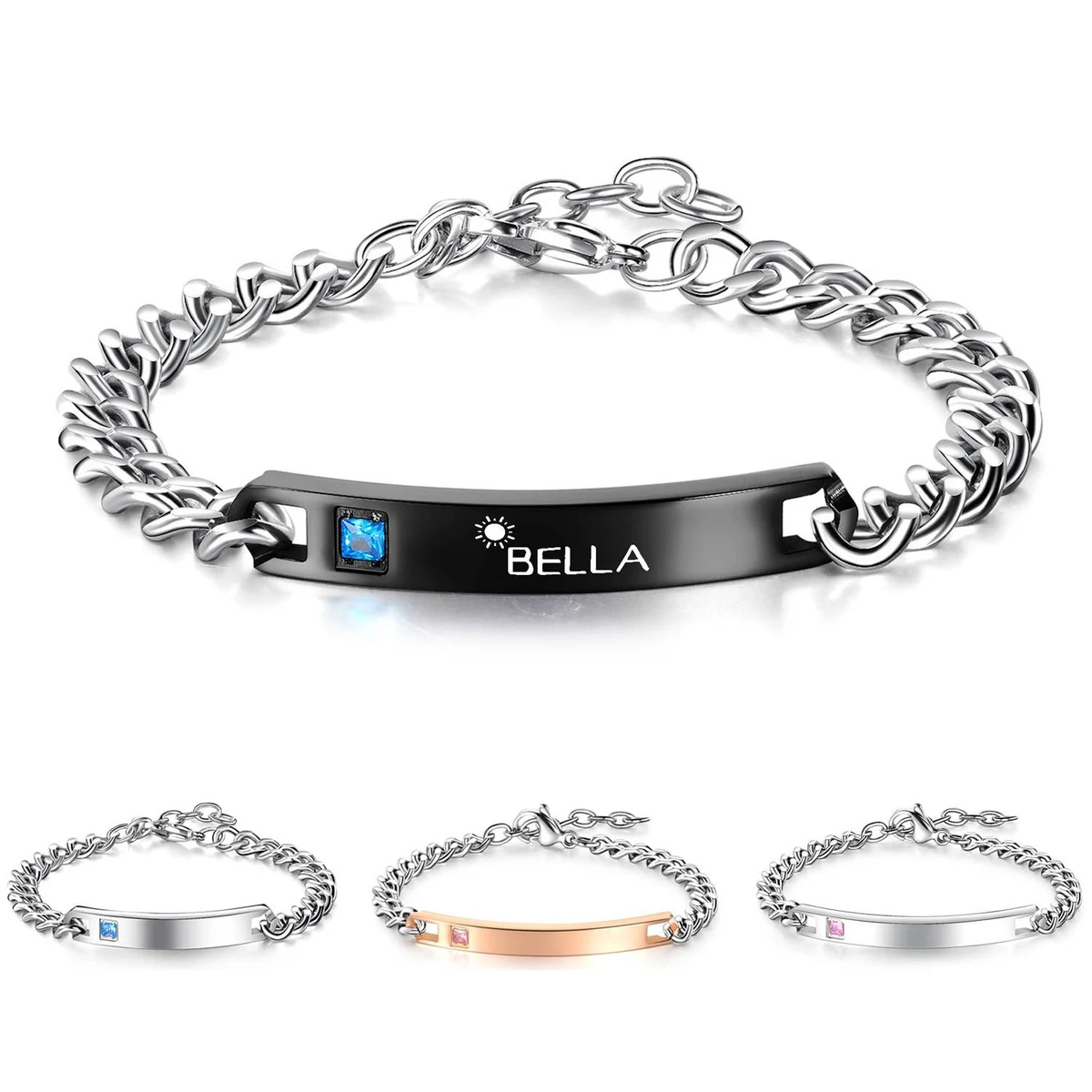 Titanium steel couple bracelet 1