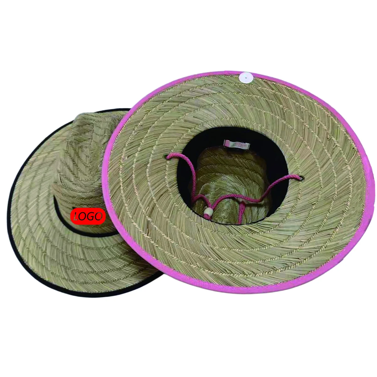Custom Straw Summer Beach Hat Full Color 1