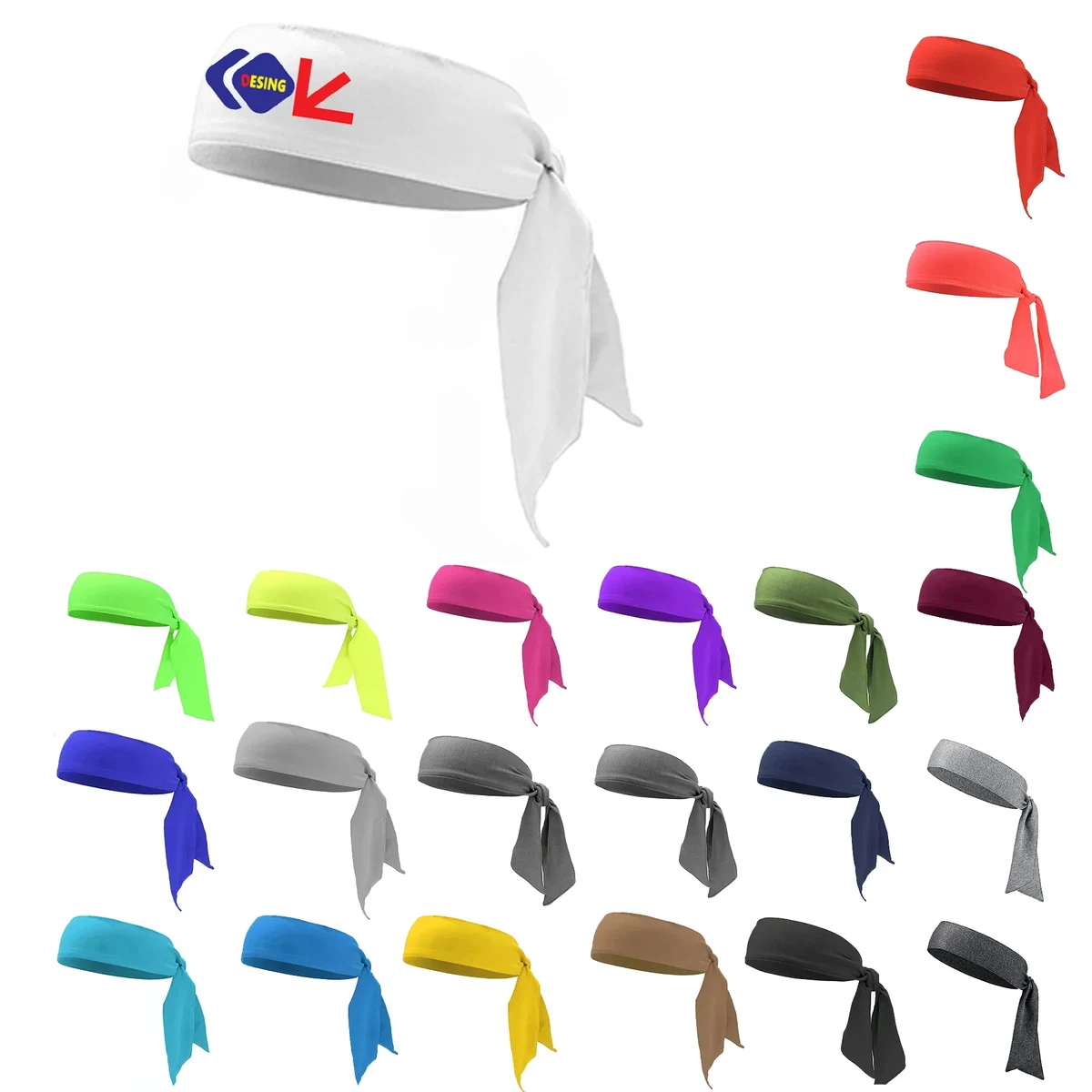 Tennis Headband Sweatband Stretch Elastic Yoga Hair Bands 1