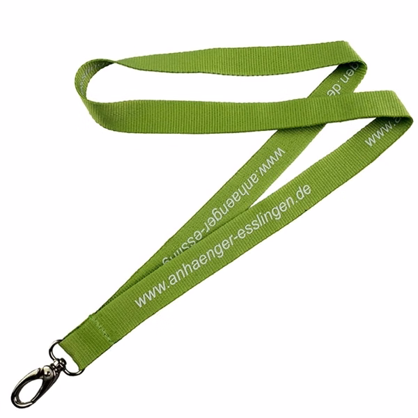 Custom 3/4" Polyester Neck Lanyard with Oval Loop Clip — Conference Badge Strap