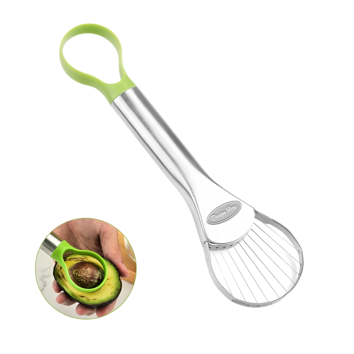 Effortless Avocado Tool ?C Stainless Steel Safe Slicer 1