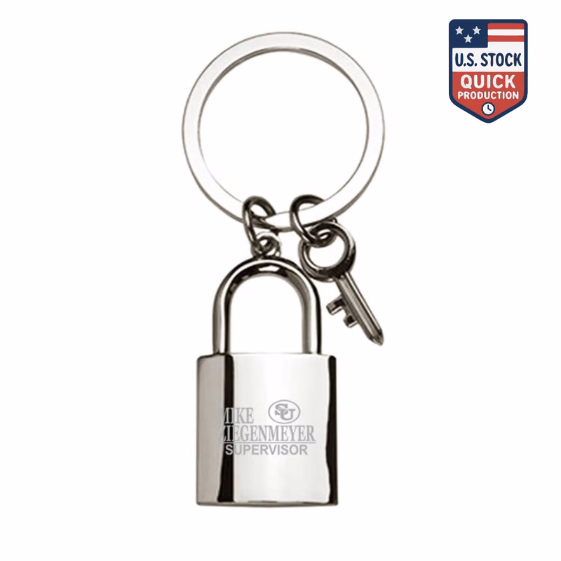 Custom Metal Lock & Key Keychain