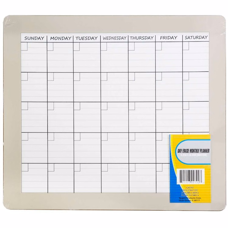 Dry Erase Calendar Boards