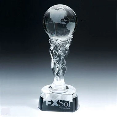 Optical Crystal Athena Globe Trophy 1