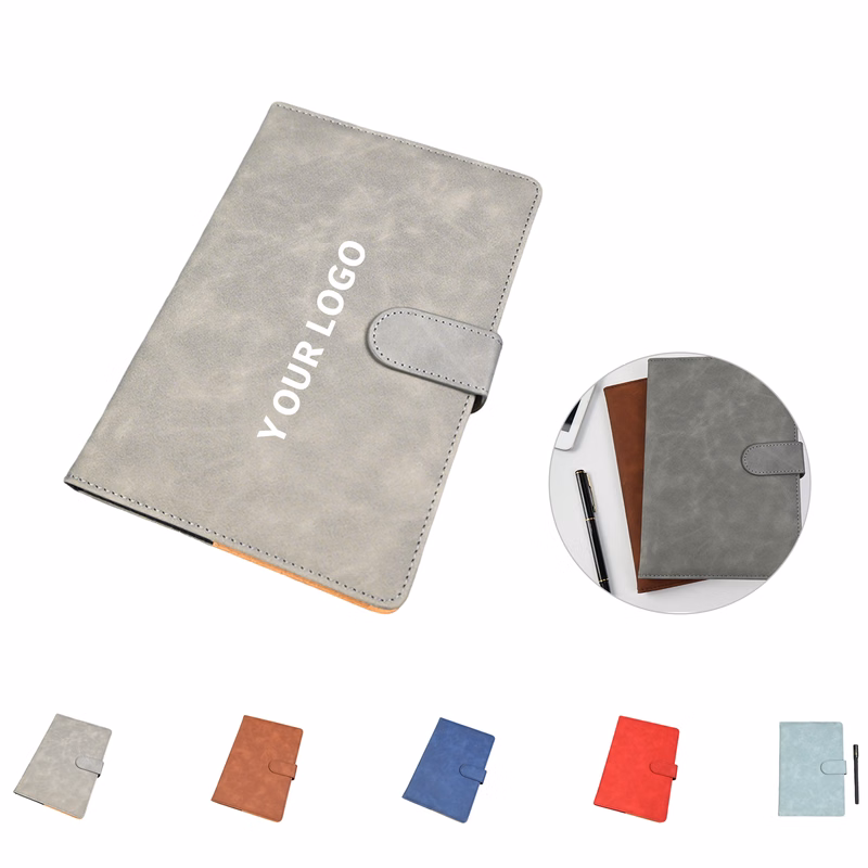 A5 PU Leather Button Notebook Gift Box Set