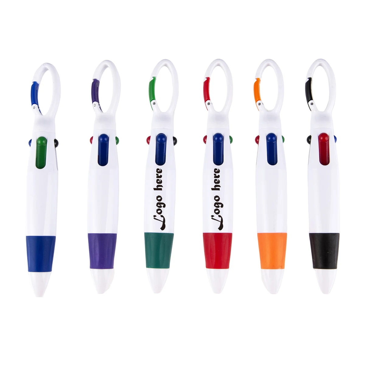 MOQ50 Promotional Climbing Buckle 4 Color Ballpoint Pen 1