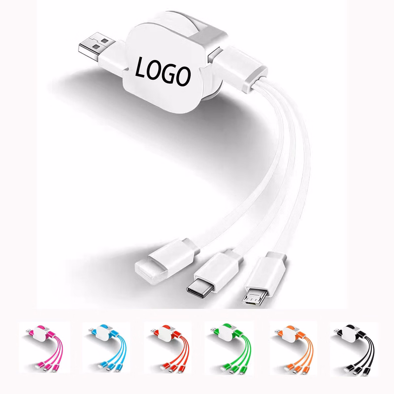 3 In 1 Retractable USB Cable Fast Charger Cord