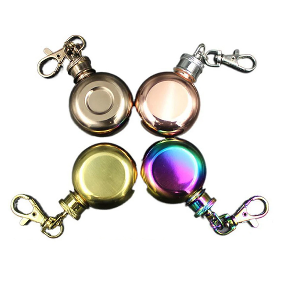 Portable 1 OZ Multi-Colored Round Flask 1