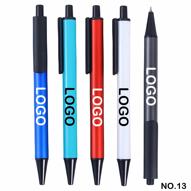 Colorful push-button metal business style gel pen