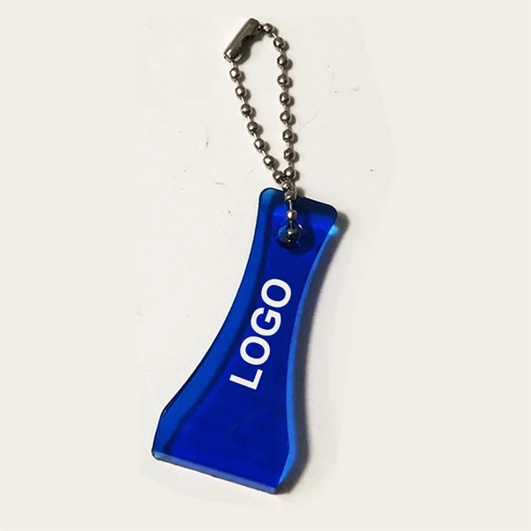 Custom Translucent Lottery & Ice Scraper with Chain — Portable Keychain Tool 1