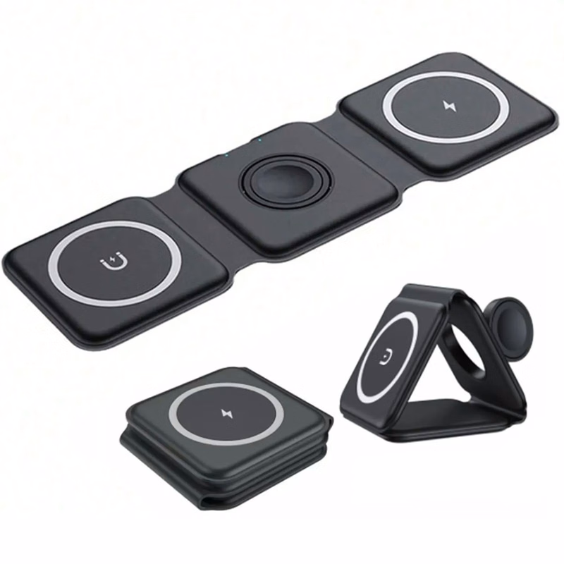3 in 1 Magnetic 15 W Collapsible Wireless Charger