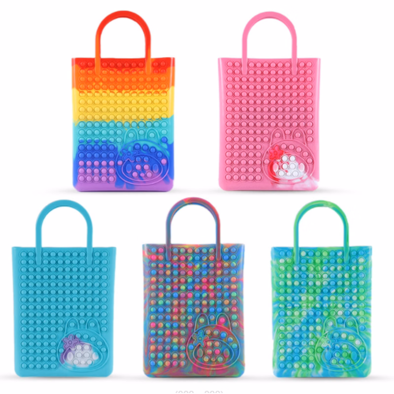 Silicone Fidget Rectangle Pop It Handbag