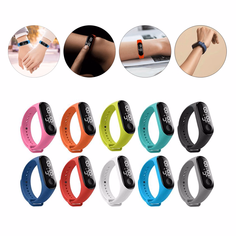 Waterproof LED Smart Touch Screen Digital Watch