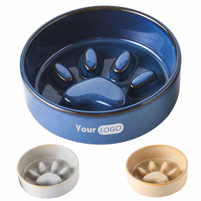 Ceramic Pet Slow Food Anti Choking Bowl