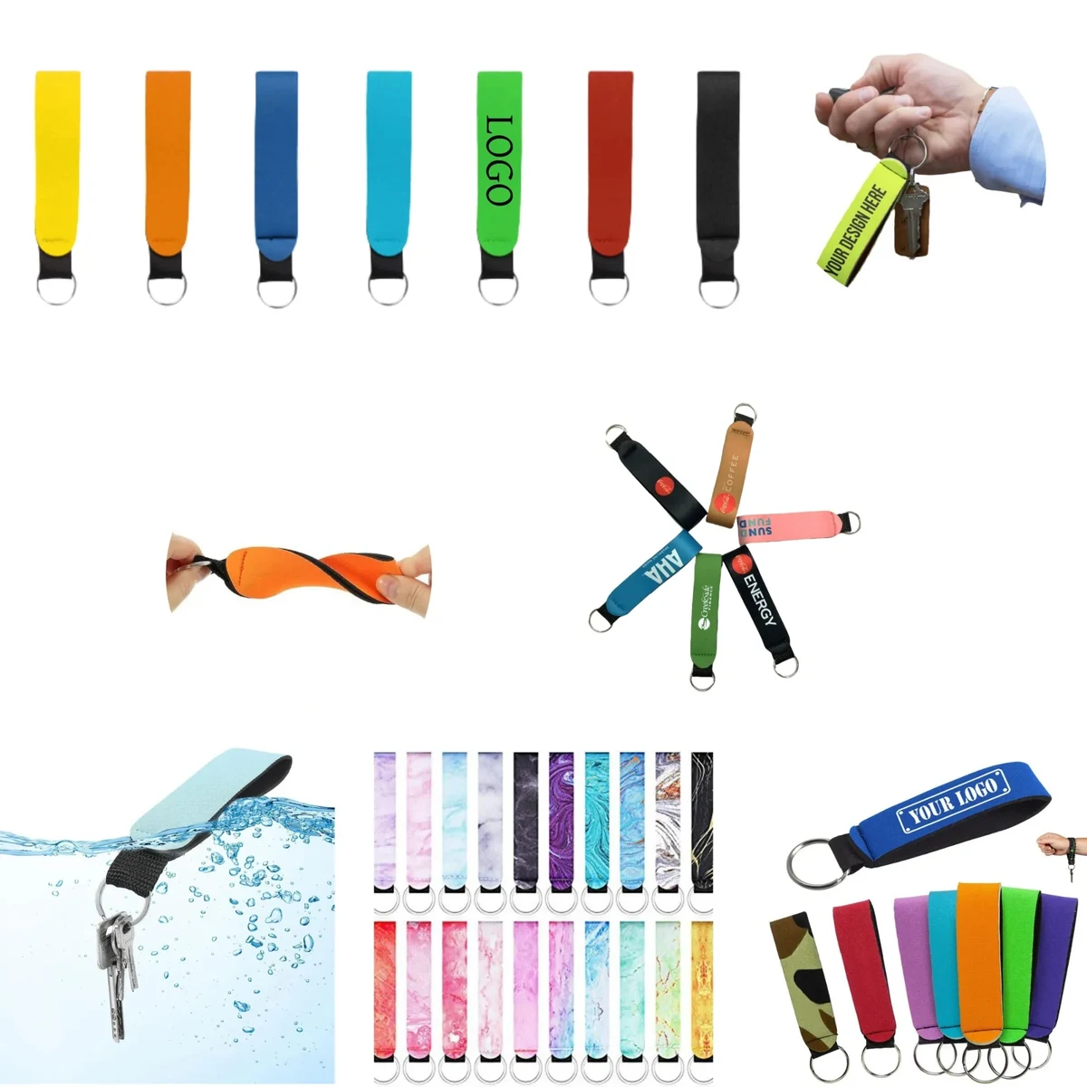 Anti-Loss Neoprene Wristlet Keychain Lanyard 1